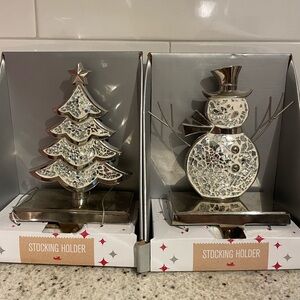 Holiday Lane Stocking Holders, Set of 2